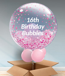 Personalised 16th Birthday Bubble Balloon in a Box | Party Save Smile